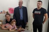 Наталья Богачева с проф. Рохкиндом, мужем и дочкой
